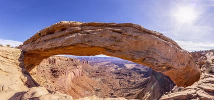 View on Mesa Arch in Canyonlands National Park in Utah in winter photo