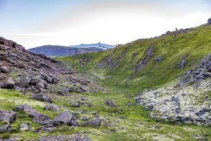 View on Snaefellsjoekul volcano in summer during daytime photo