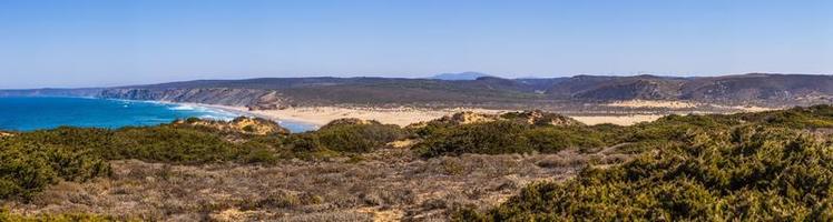 Panoramic picture of Praia da Bordeira in Portugal in summer photo