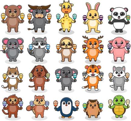 Cute Animal Cartoons Vector Art & Graphics Cute Animal Cartoons Vector Art & Graphics
