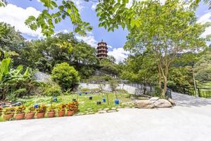 Panoramic view over Xiangde temple area on Taiwan in summer photo