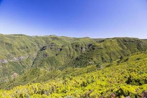 Panoramic picture over the rough Portugese island of Madeira in summer photo