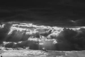 Image of colorful evening sky with light clouds photo