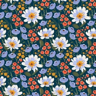 Floral seamless pattern. Vector design for paper, cover, fabric, interior decor and other use