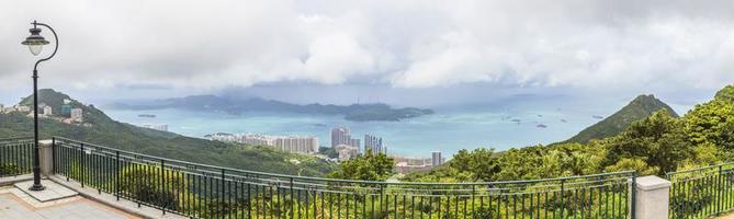 Panoramic picture over Hongkong bsay from Mount High West Viewing Point photo