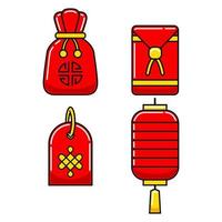 paquete de elementos de año nuevo chino vector