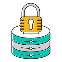 Server protection icon, suitable for a wide range of digital creative projects. vector