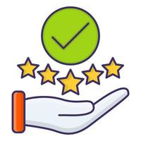 positive feedback icon, suitable for a wide range of digital creative projects. vector