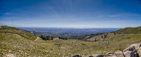 Aerial view on the Portugese city of Lagos from Miradouro da F ia in summer photo