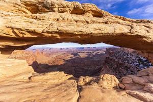 View on Mesa Arch in Canyonlands National Park in Utah in winter photo