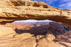 View on Mesa Arch in Canyonlands National Park in Utah in winter photo