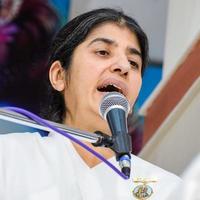 New Delhi, India, October 16 2022 - BK Shivani during meditation session, Shivani Verma, better known as BK Shivani, is a teacher in the Brahma Kumaris spiritual yoga and meditation movement of India photo