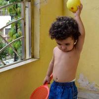 Cute little boy Shivaay Sapra at home balcony during summer time, Sweet little boy photoshoot during day light, Little boy enjoying at home during photo shoot