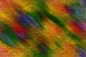 Abstract multicolor brick texture,Digital painted brick background photo