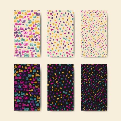 Abstract colorful pattern with paint marks, traces, smudges, scribble background collection