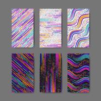 patrón colorido abstracto con marcas de pintura, rastros, manchas, colección de fondo de garabatos vector