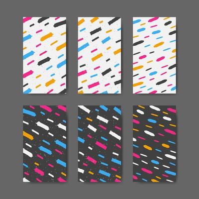 Abstract colorful pattern with paint marks, traces, smudges, scribble background collection