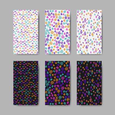 Abstract colorful pattern with paint marks, traces, smudges, scribble background collection