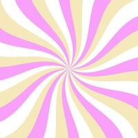 Vector background of multicolor vintage sunburst. Candy cream swirl design.