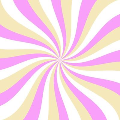 Vector background of multicolor vintage sunburst. Candy cream swirl design.