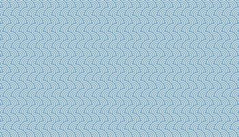 Blue and white curly japanese wave seamless pattern. Overlapping circles wave vector background.