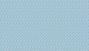 Blue and white curly japanese wave seamless pattern. Overlapping circles wave vector background.