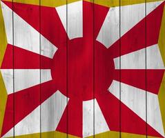 bandera del regimiento de la fuerza de autodefensa terrestre de japón en textura. collage de conceptos foto