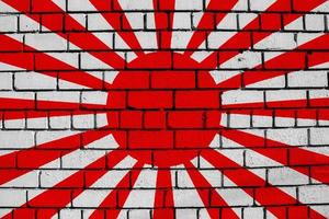 bandera del ejército imperial japonés en la textura. collage de conceptos foto
