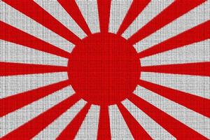 bandera del ejército imperial japonés en la textura. collage de conceptos foto