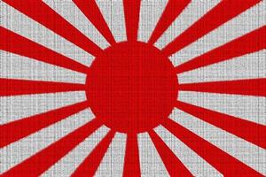 Flag of the Imperial Japanese Army on the texture. Concept collage. photo