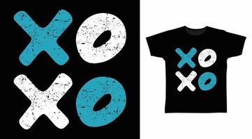 XOXO typography design vector illustration ready for print on t-shirt