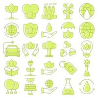 iconos ambientales, adecuados para una amplia gama de proyectos creativos digitales. vector