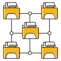 ícono de big data, adecuado para una amplia gama de proyectos creativos digitales. vector