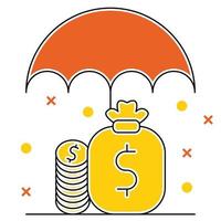 funds protection icon, suitable for a wide range of digital creative projects. vector