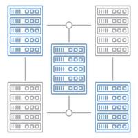 ícono de big data, adecuado para una amplia gama de proyectos creativos digitales. vector