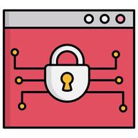 safe online icon, suitable for a wide range of digital creative projects. vector