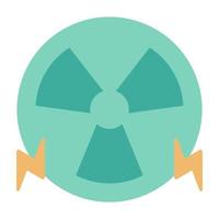 ícono de energía nuclear, adecuado para una amplia gama de proyectos creativos digitales. vector