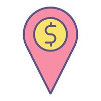 money location icon, suitable for a wide range of digital creative projects. vector