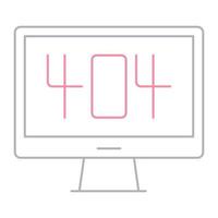 icono de error 404, adecuado para una amplia gama de proyectos creativos digitales. vector