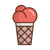 icono de cono de helado, adecuado para una amplia gama de proyectos creativos digitales. vector