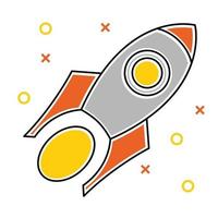 Spaceship icon, suitable for a wide range of digital creative projects. vector