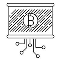 icono de informe de bitcoin, adecuado para una amplia gama de proyectos creativos digitales. vector