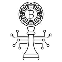 bitcoin strategy icon, suitable for a wide range of digital creative projects. vector