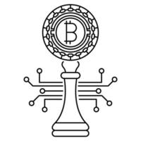 bitcoin strategy icon, suitable for a wide range of digital creative projects. vector