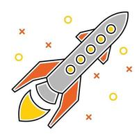 Spaceship icon, suitable for a wide range of digital creative projects. vector