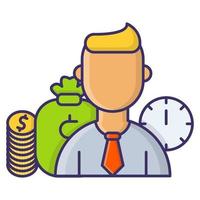 employee wages icon, suitable for a wide range of digital creative projects. vector