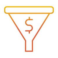 funnel money icon, suitable for a wide range of digital creative projects. vector