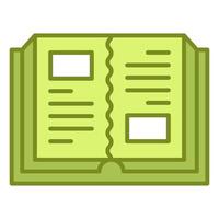 open book icon, suitable for a wide range of digital creative projects. vector