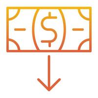 expense icon, suitable for a wide range of digital creative projects. vector