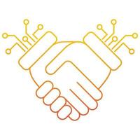 handshake icon, suitable for a wide range of digital creative projects. vector